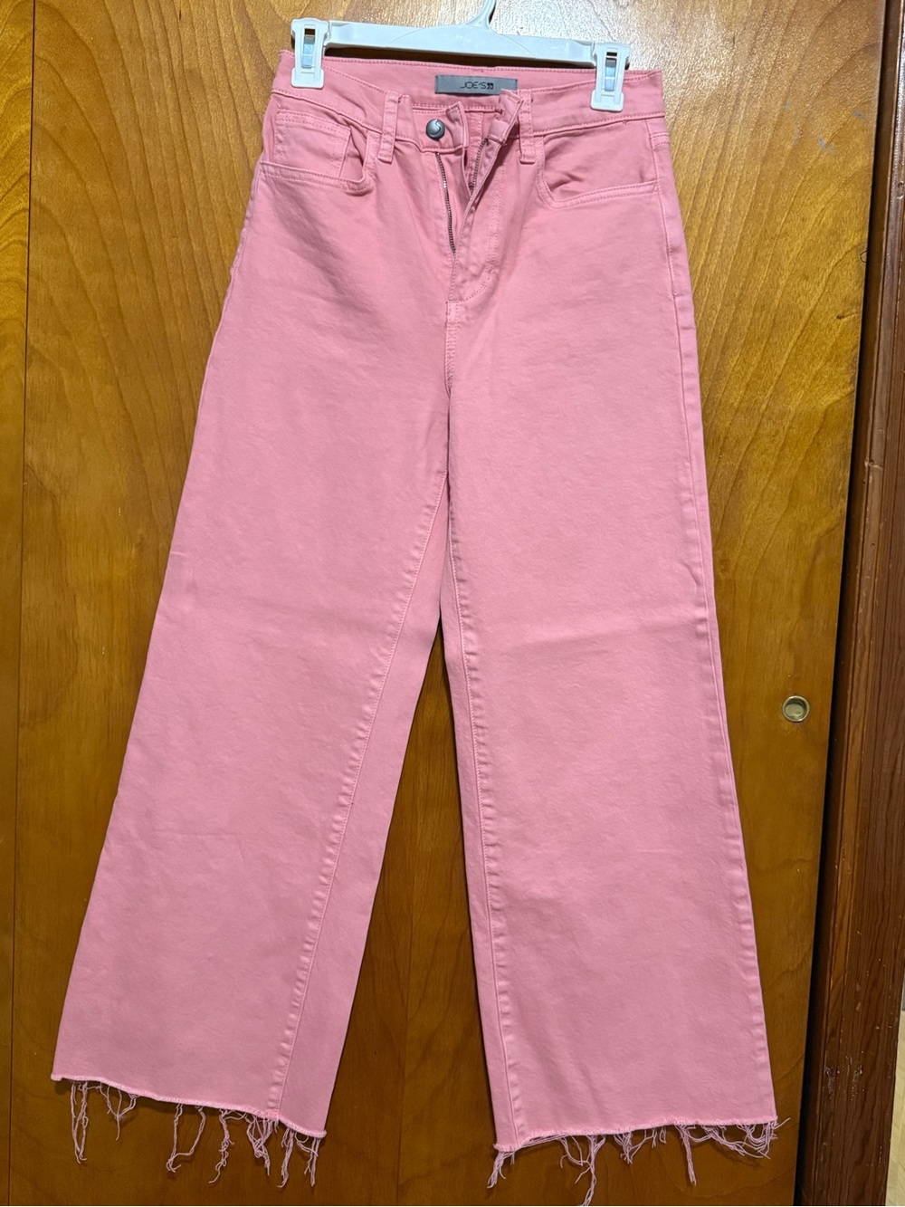 Joe's Jeans Pink Wide-Leg High-Rise Jeans